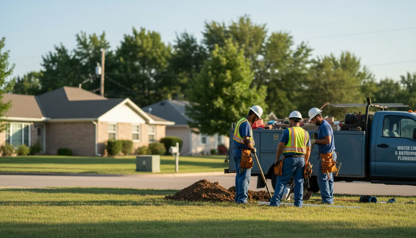 Residential water line and bathroom plumbing service in Haughton, LA
